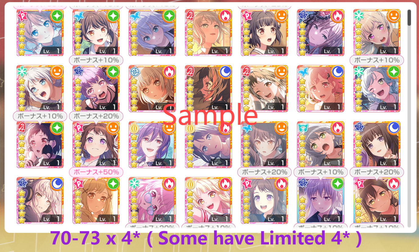 BanG Dream JP【26-27 x5⭐️】💎276,200+ Gems💎70-73 x4⭐️ Bandori starter【INSTANT SEND】
