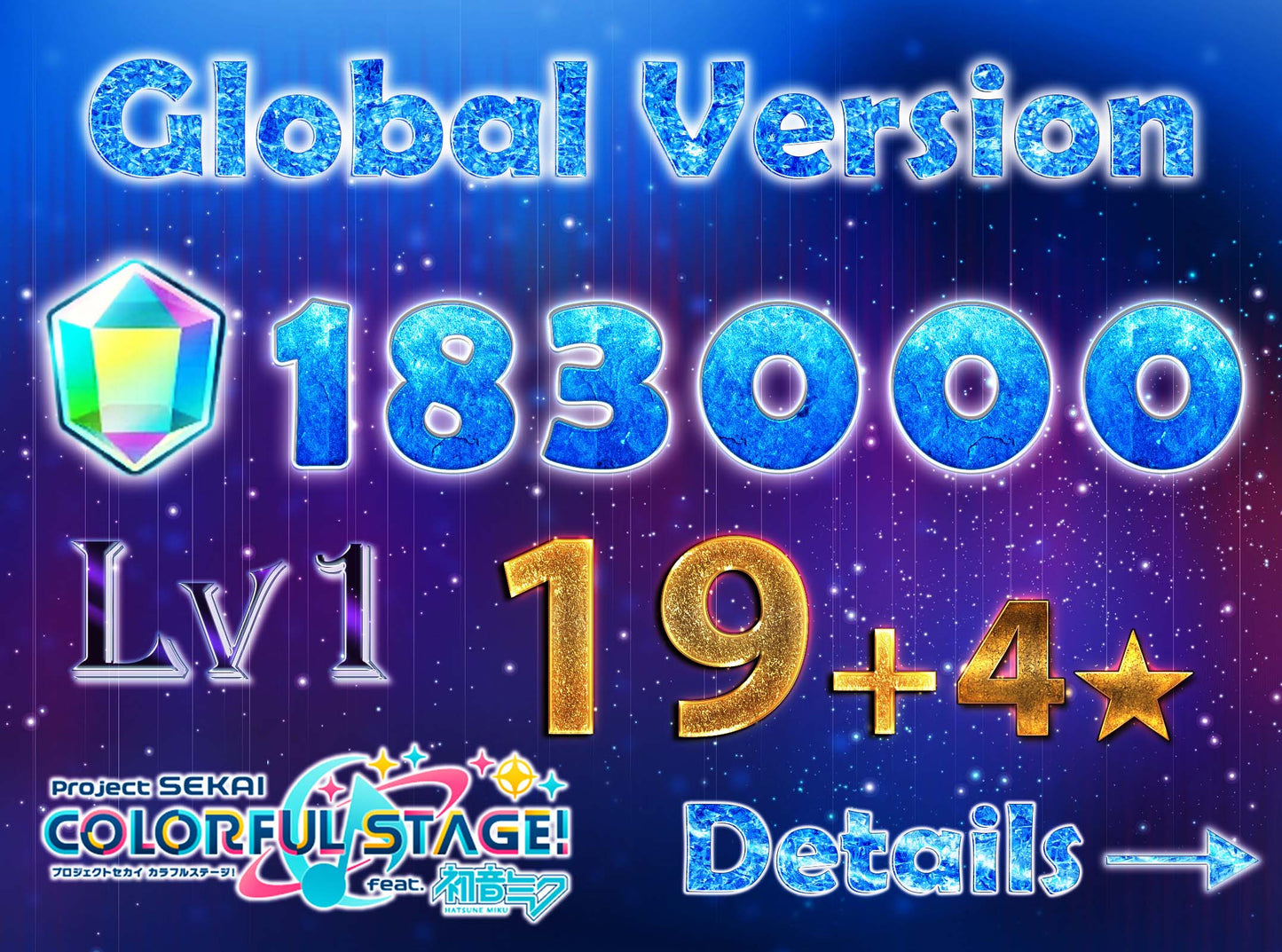 Project Sekai EN💎183-185K Gems💎19-20 x 4⭐️ starter Rank 1【INSTANT SEND】