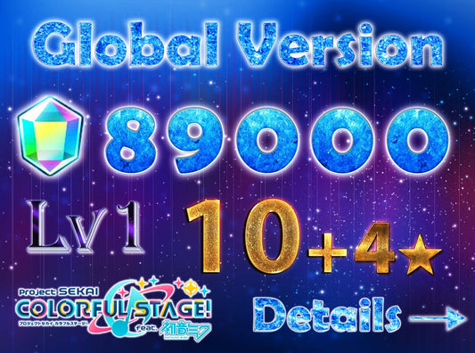Project Sekai EN💎89,000+ Gems💎10-12 x4⭐️ starter Rank 1【INSTANT SEND】