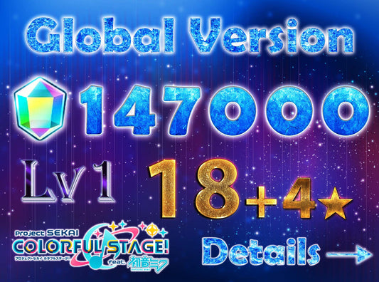 Project Sekai EN💎147,000+ Gems💎18-19 x 4⭐️ starter Rank 1【INSTANT SEND】