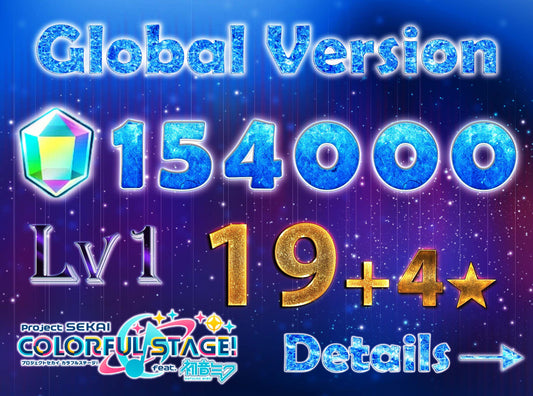 Project Sekai EN💎154,000+ Gems💎19-22 x 4⭐️ starter Rank 1【INSTANT SEND】