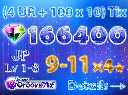 D4DJ Groovy Mix JP💎166-168K Gems💎9-11 x4⭐️ starter Rank 1【INSTANT SEND】