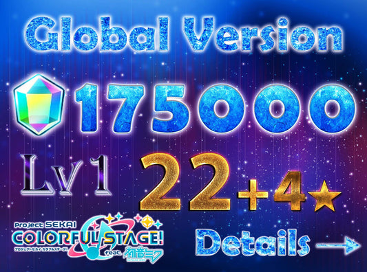 Project Sekai EN💎175,000+ Gems💎22-24 x 4⭐️ starter Rank 1【INSTANT SEND】