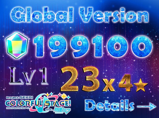 Project Sekai EN💎199,110+ Gems💎23 x4⭐️ starter Rank 1【INSTANT SEND】