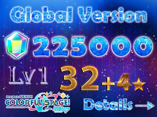 【1 Enstars Collab】Project Sekai EN💎225,000+ Gems💎32-34 x4⭐️ starter Rank 1【INSTANT SEND】