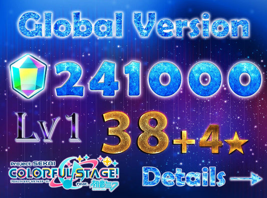 Project Sekai EN💎241,000+ Gems💎38-40 x 4⭐️ starter Rank 1【INSTANT SEND】