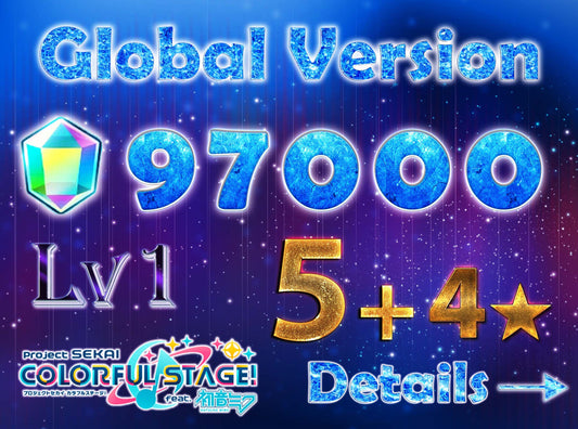 Project Sekai EN💎97,000+ Gems💎5-7 x4⭐️ starter Rank 1【INSTANT SEND】