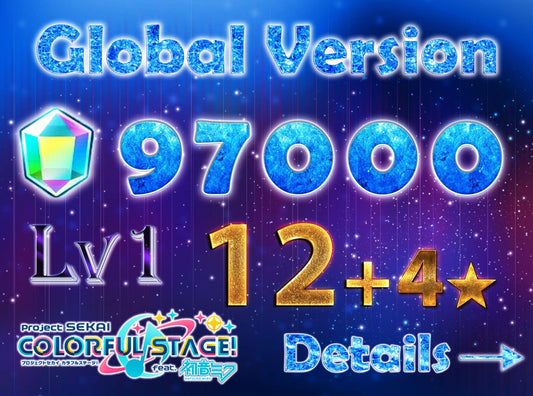 Project Sekai EN💎97,000+ Gems💎12-16 x4⭐️ starter Rank 1【INSTANT SEND】
