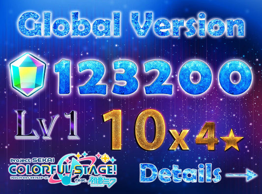 Project Sekai EN💎123,200+ Gems💎10 x 4⭐️ starter Rank 1【INSTANT SEND】