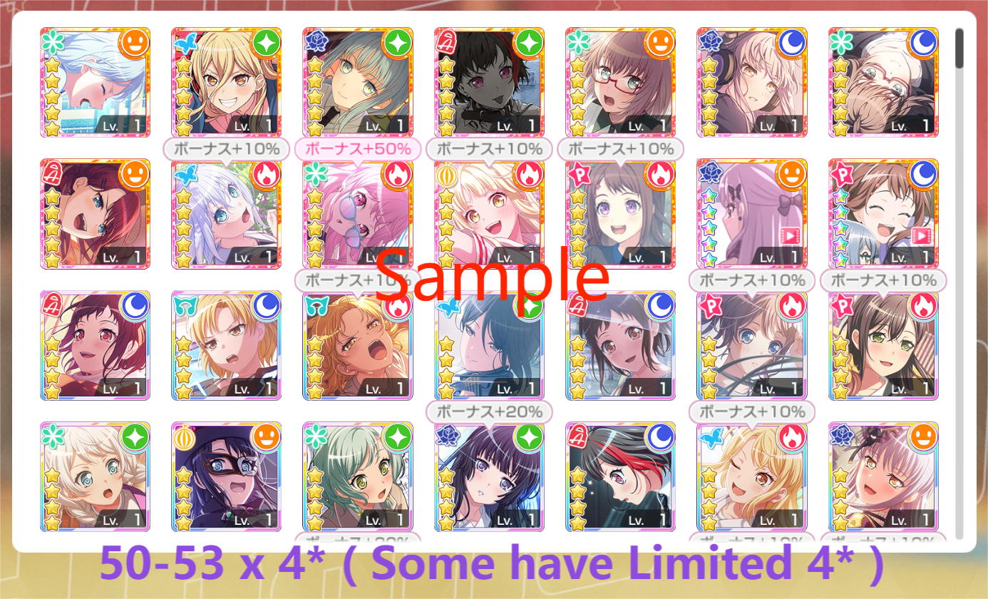 BanG Dream JP【3 Chainsaw+ 2-3 Limited 5⭐️】💎136,200+ Gems💎14-15x5⭐️50-53x4⭐️ Bandori starter【INSTANT SEND】