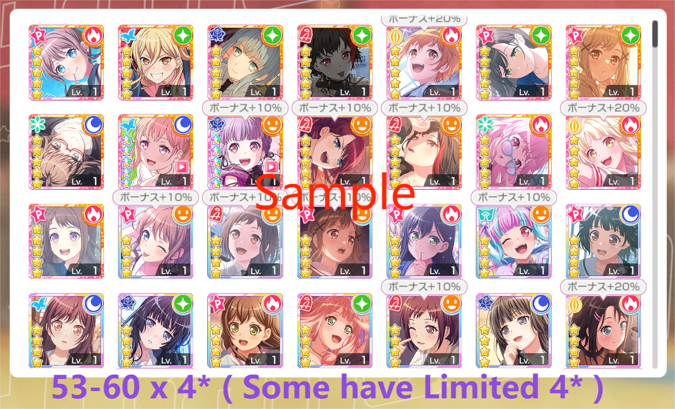 BanG Dream JP【3 Chainsaw+ 2 Limited 5⭐️】💎136,000+ Gems💎14-16x5⭐️53-60x4⭐️ Bandori starter【INSTANT SEND】