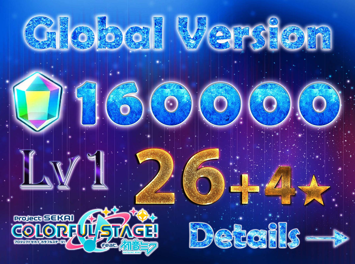 Project Sekai EN💎160,000+ Gems💎26-31 x4⭐️ starter Rank 1 FARMED【INSTANT SEND】
