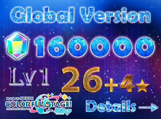 Project Sekai EN💎160,000+ Gems💎26-31 x4⭐️ starter Rank 1 FARMED【INSTANT SEND】