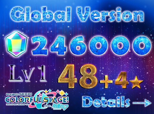 Project Sekai EN💎246,000+ Gems💎48-50 x 4⭐️ starter Rank 1【INSTANT SEND】