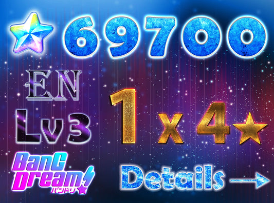 BanG Dream EN【1 x 4⭐️】💎69-71K Gems💎 Bandori starter【INSTANT SEND】