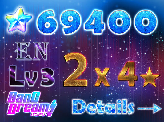 BanG Dream EN【2 x4⭐️】💎69-71K Gems💎 Bandori starter【INSTANT SEND】