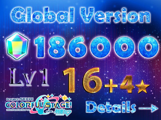 Project Sekai EN💎186,000+ Gems💎16-17 x 4⭐️ starter Rank 1【INSTANT SEND】