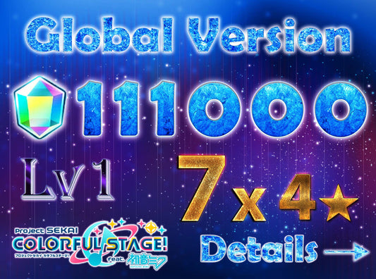 Project Sekai EN💎111,000+ Gems💎7 x4⭐️ starter Rank 1【INSTANT SEND】