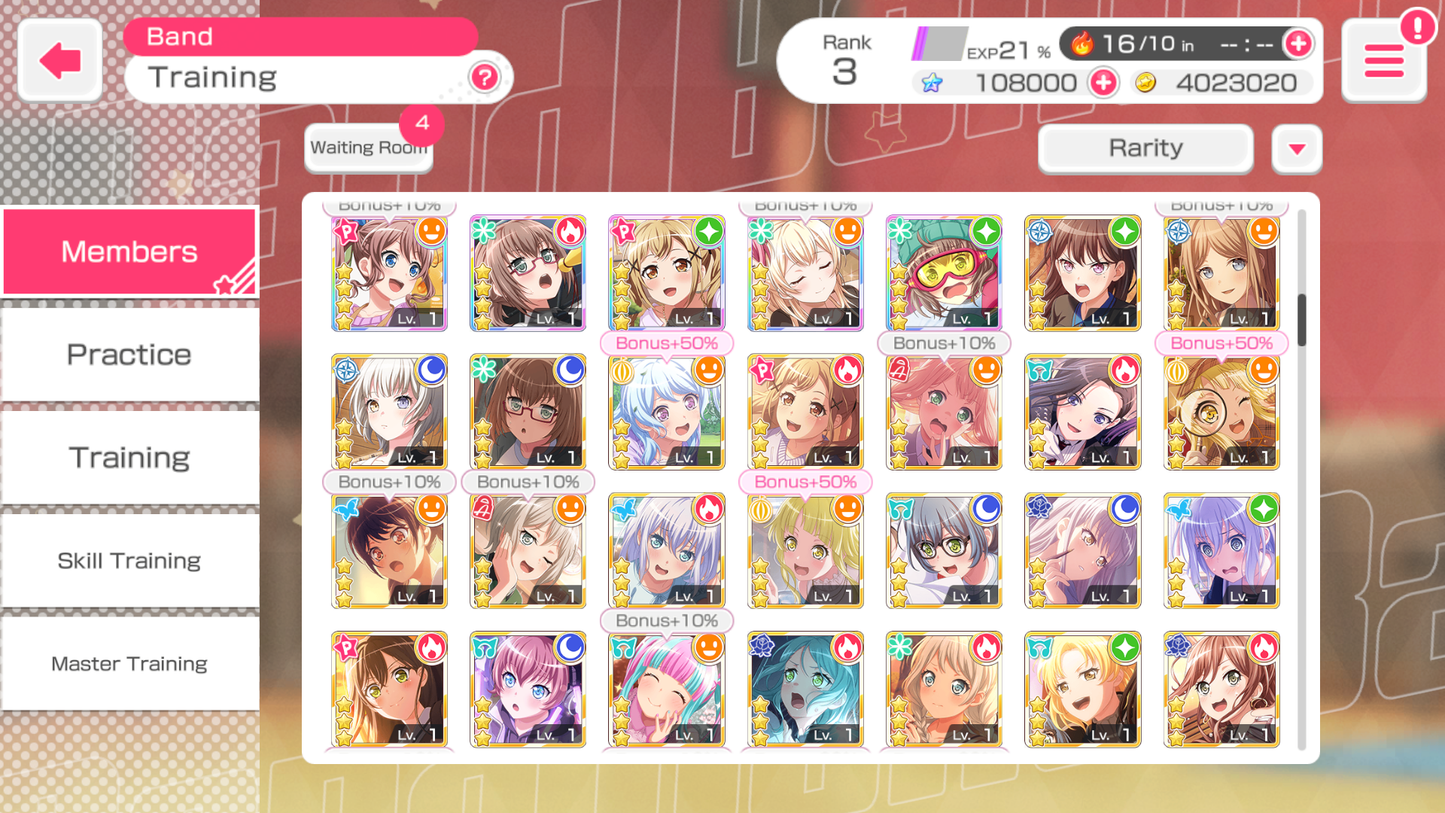 【3 RAS 3 Monica 5⭐️】BanG Dream EN💎108,000 Gems💎 20 x5⭐️ 41 x4⭐️ Bandori starter【INSTANT SEND】