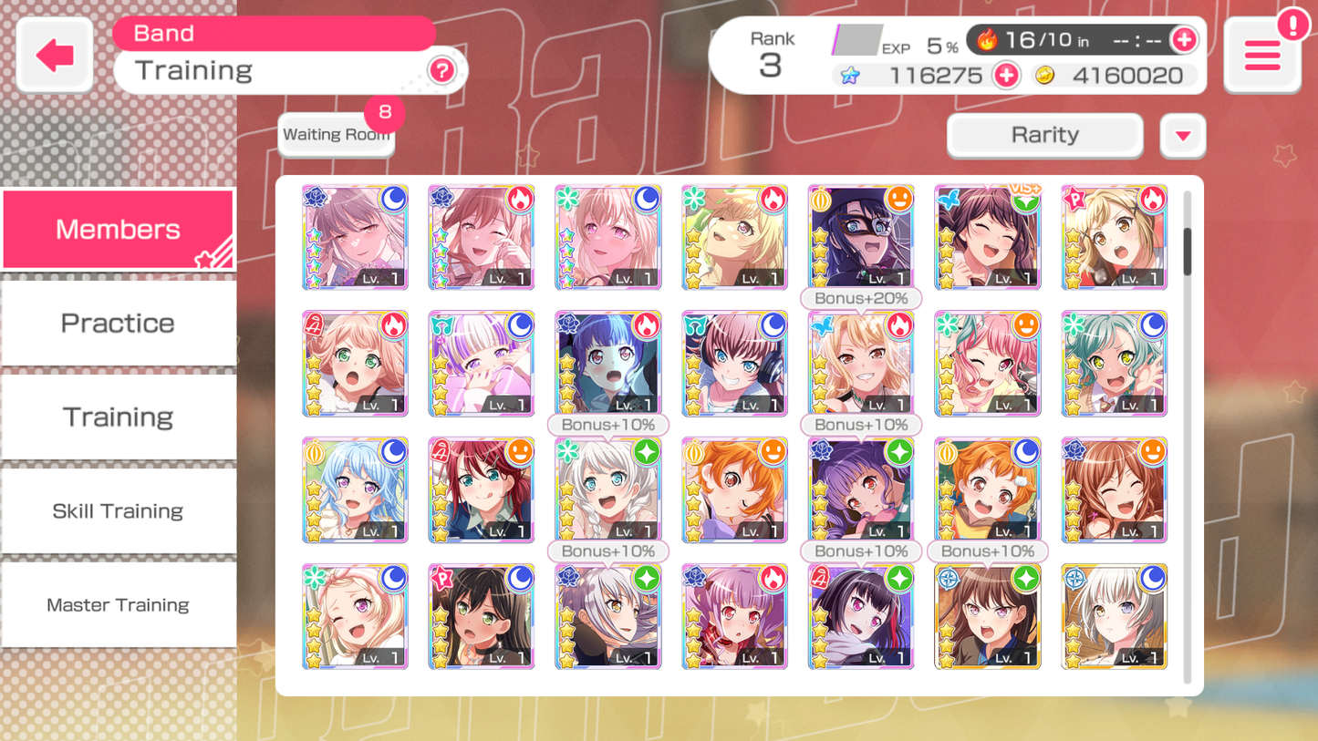 【3 RAS 3 Monica 2 MyGo 5⭐️】BanG Dream EN💎116,275 Gems💎 24 x5⭐️ 30 x4⭐️ Bandori starter【INSTANT SEND】