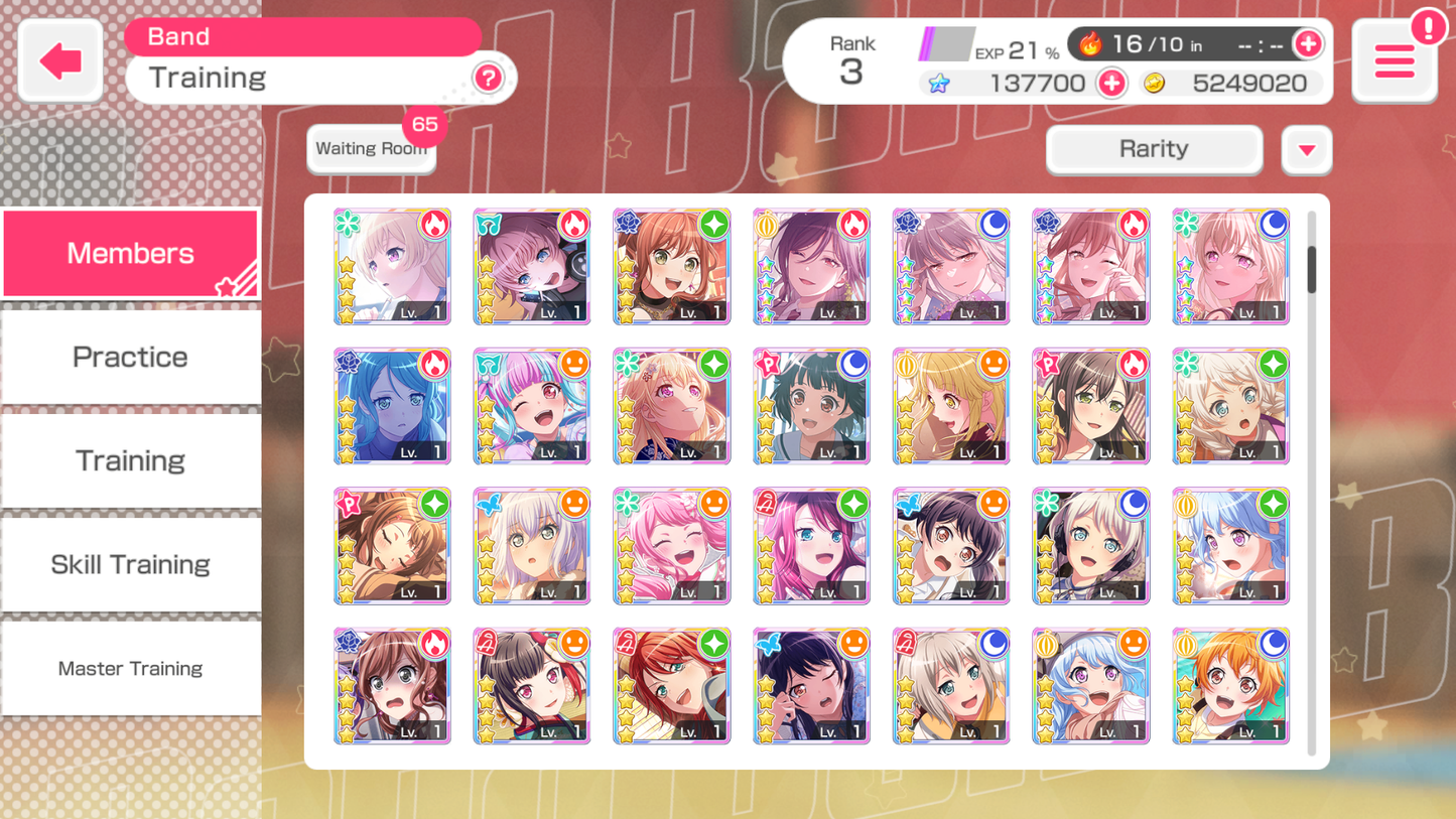 【10 RAS+Monica+Roselia 5⭐️Limited 4⭐️ Tomori】BanG Dream EN💎137,700 Gems💎 25 x5⭐️ 51 x4⭐️ Bandori starter【INSTANT SEND】